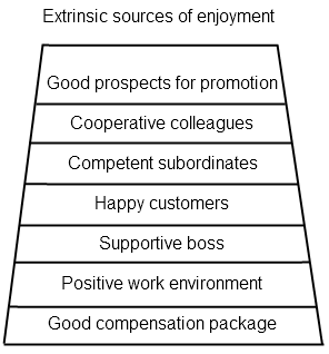 Figure 5. Extrinsic sources of work satisfaction.